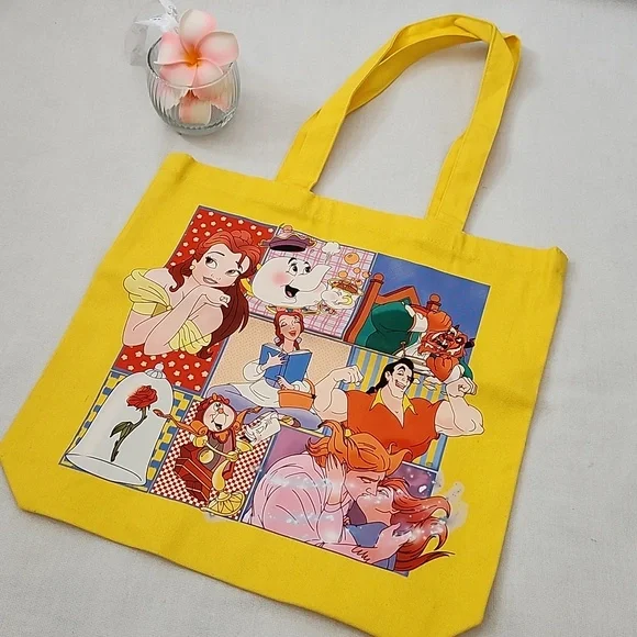 Disney Princess Tote Bag Bundle - Green, Yellow & Lilac Cartoon Prints - Picture 4 of 16